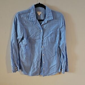 J. Crew Women's Light Blue Button Down Shirt